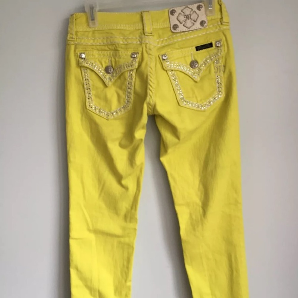 Miss Me Lemon Yellow Skinny Jeans - Picture 8 of 8